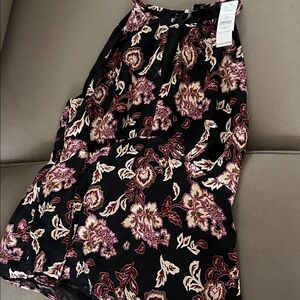 White House Black Market Black and Pink Floral top